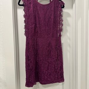 Kimchi Blue Lace Dress in Deep Purple